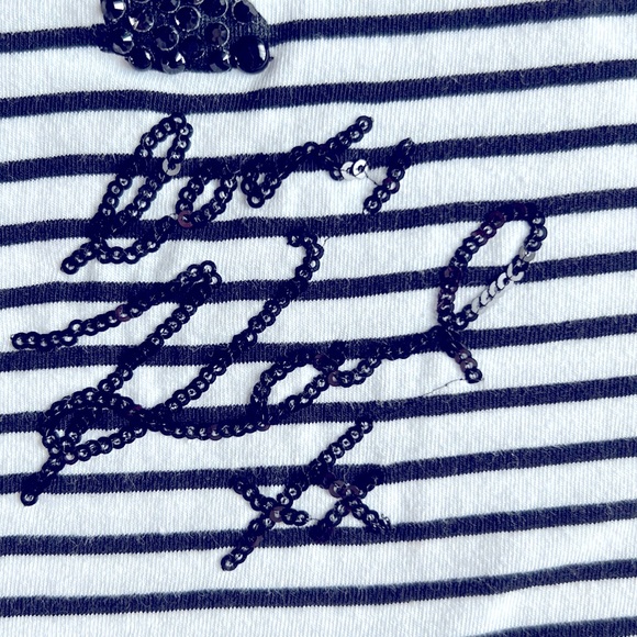 2 Nautical stripes tops, Embellished chic design- Karl Lagerfeld and W5 - Picture 6 of 12